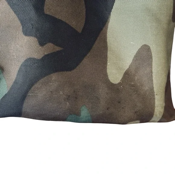 Vintage 90s Y2K Camo Purse Bag Camouflage Nylon Womens Large Green Clueless Edit - Picture 5 of 16